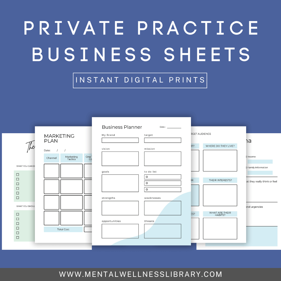 Private Practice Business Sheets