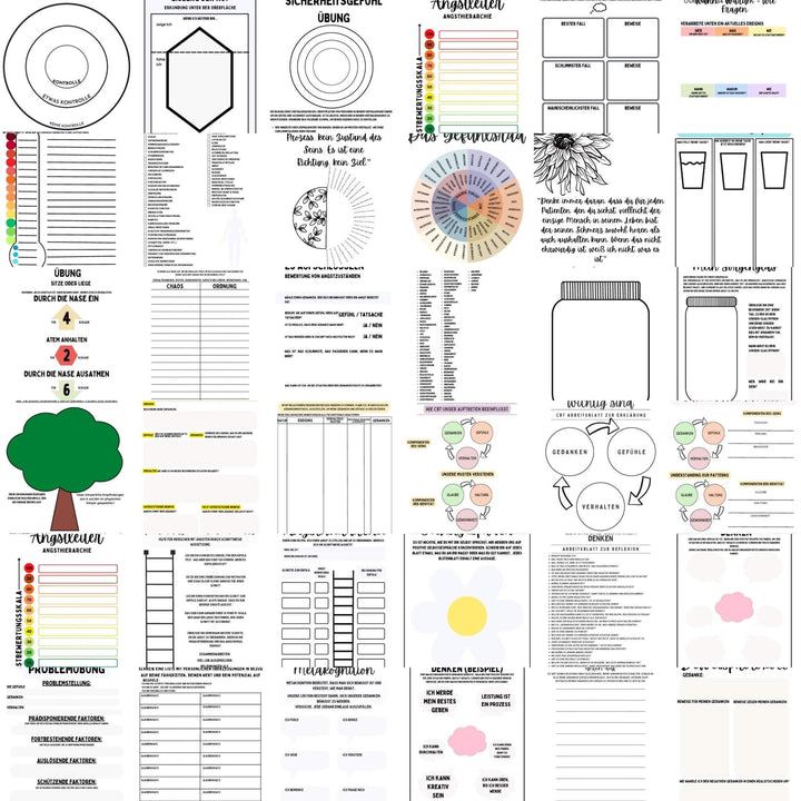Ultimatives Arbeitsblätter-Paket für psychische Gesundheit - German