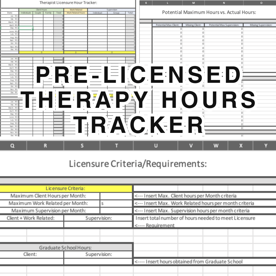 Pre-Licensed Therapy Hours Tracker
