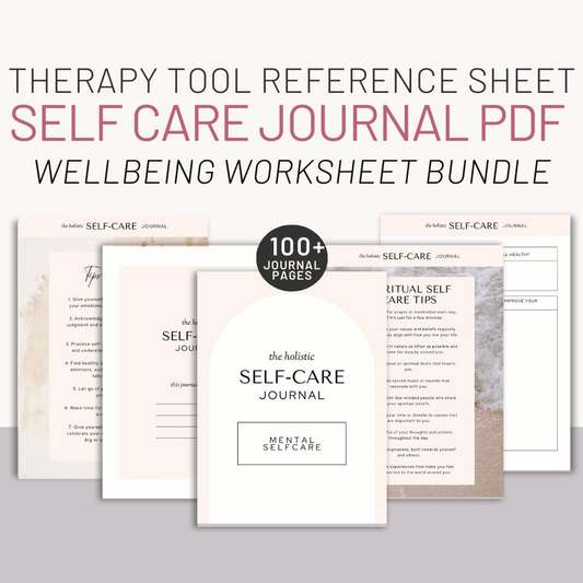 100+ Wellbeing Self-Care Worksheets Bundle.